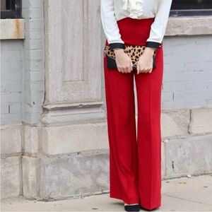 Zara Red Wide Leg Pants